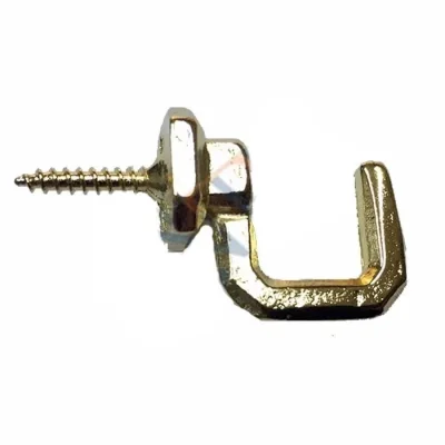 BUĞZ Vidalı Kanca, Askı Büyük - 15x23mm, Sarı - 1 Adet