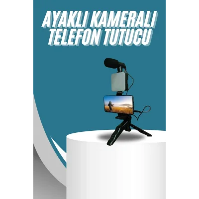 BUĞZ Video Making Kit Telefon Tutucu Vlog Video Mini Led Işıklı