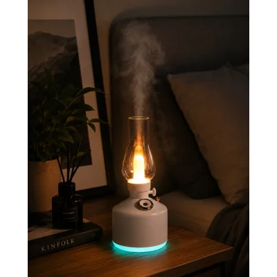 BUĞZ Vintage Aroma Difüzörü Nano Mist LED Işıklı Taşınabilir Nemlendirici