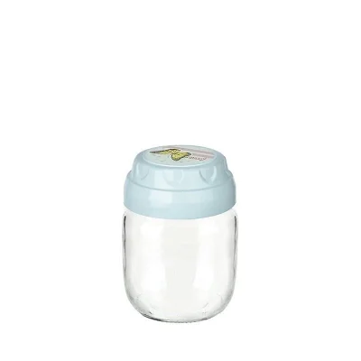 BUĞZ Vintage  Dekoratif  Desenli Cam Kavanoz 425ml - 14,3 oz