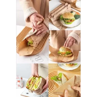  Vintage Gazete Desenli Sunum Kağıdı 50 Adet