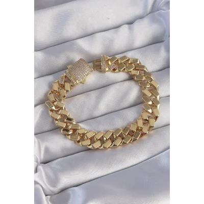 BUĞZ Vip Seri Gurmet Zirkon Taşlı Gold Renk Bileklik