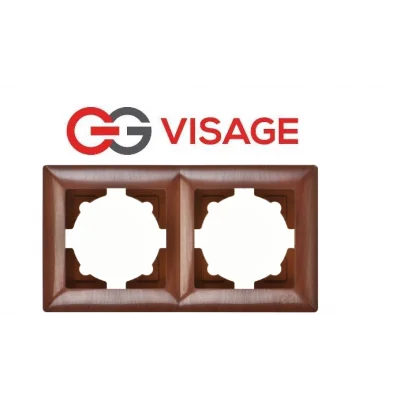 BUĞZ Visage Amazon Ceviz 2 Li Çerçeve - Priz ve Anahtar İçin Uyumlu Çerçeve