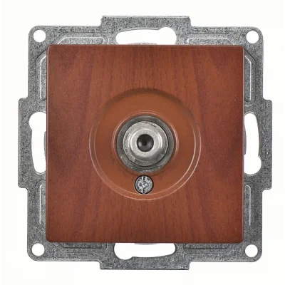  Visage Amazon Ceviz TV Priz F Konnektör (Geçişli-Sonlu) Çerçevesiz - Priz ve Anahtar İçin Uyumlu Çerçeve