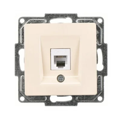  Visage Ambiance Metalik Bej Telefon Prizi Visage Seri Çerçevesiz - Priz ve Anahtar İçin Uyumlu Çerçeve