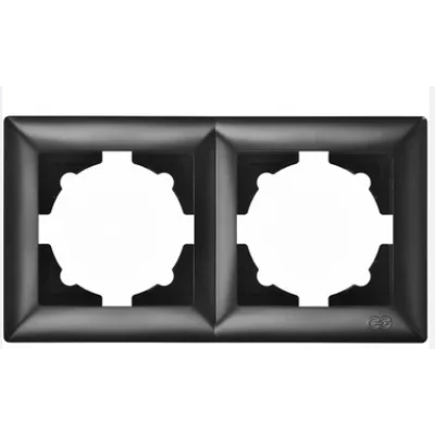  Visage Ambiance Metalik Siyah 2 Li Çerçeve - Priz ve Anahtar İçin Uyumlu Çerçeve