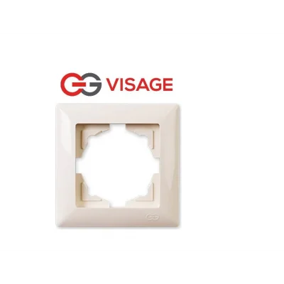 BUĞZ Visage Krem Tekli Çerçeve - Priz ve Anahtar İçin Uyumlu Çerçeve
