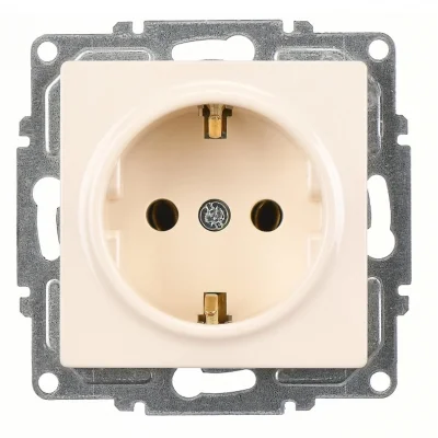  Visage Krem Topraklı Priz Çerçevesiz - Priz ve Anahtar İçin Uyumlu Çerçeve