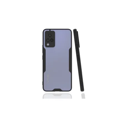 BUĞZ Vivo V21 Kılıf Platin Silikon - Siyah