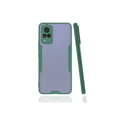 BUĞZ Vivo V21 Kılıf Platin Silikon - Yeşil