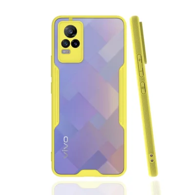 BUĞZ Vivo V21e Kılıf Platin Silikon - Sarı