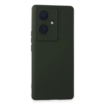 BUĞZ Vivo V29 Lite Kılıf Nano İçi Kadife Silikon - Koyu Yeşil