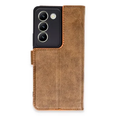 BUĞZ Vivo V30 Lite 4g Kılıf Trend S Plus Kapaklı Kılıf - Taba