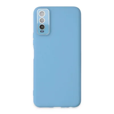 BUĞZ Vivo Y11s Kılıf Lansman Glass Kapak - Mavi