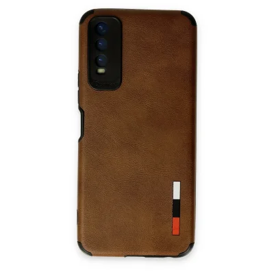 BUĞZ Vivo Y11s Kılıf Loop Deri Silikon - Kahverengi