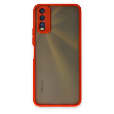 BUĞZ Vivo Y11s Kılıf Montreal Silikon Kapak - Kırmızı