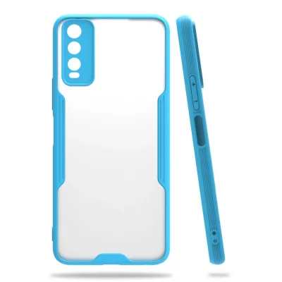 BUĞZ Vivo Y11s Kılıf Platin Silikon - Mavi