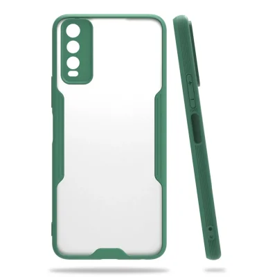BUĞZ Vivo Y11s Kılıf Platin Silikon - Yeşil