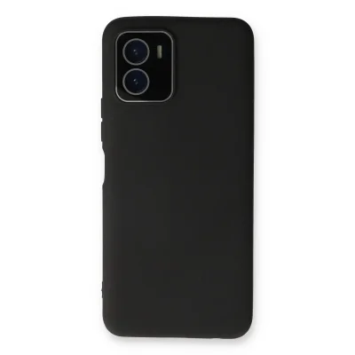 BUĞZ Vivo Y15s Kılıf Lansman Glass Kapak - Siyah
