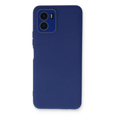 BUĞZ Vivo Y15s Kılıf Lansman Glass Kapak - Sky Blue