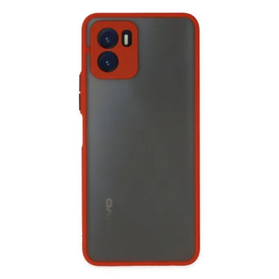 BUĞZ Vivo Y15s Kılıf Montreal Silikon Kapak - Kırmızı
