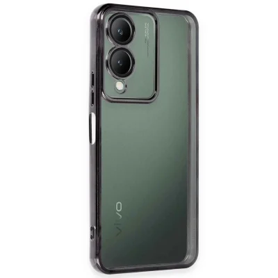BUĞZ Vivo Y17s Kılıf Razer Lensli Silikon - Siyah