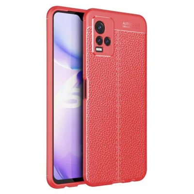 BUĞZ Vivo Y21s Kılıf Auto Focus Kapak - Kırmızı