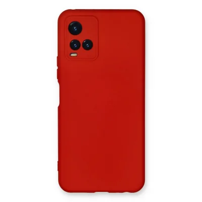 BUĞZ Vivo Y21s Kılıf Nano İçi Kadife Silikon - Kırmızı