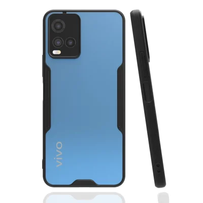 BUĞZ Vivo Y21s Kılıf Platin Silikon - Siyah