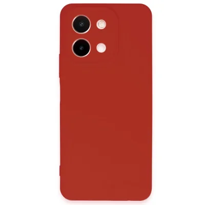 BUĞZ Vivo Y28 Kılıf First Silikon - Kırmızı