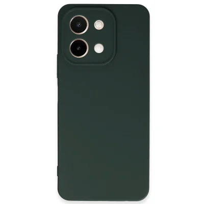 BUĞZ Vivo Y28 Kılıf First Silikon - Koyu Yeşil