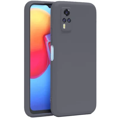 BUĞZ Vivo Y53s Kılıf Nano İçi Kadife Silikon - Gri