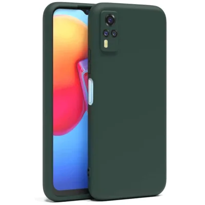 BUĞZ Vivo Y53s Kılıf Nano İçi Kadife Silikon - Koyu Yeşil