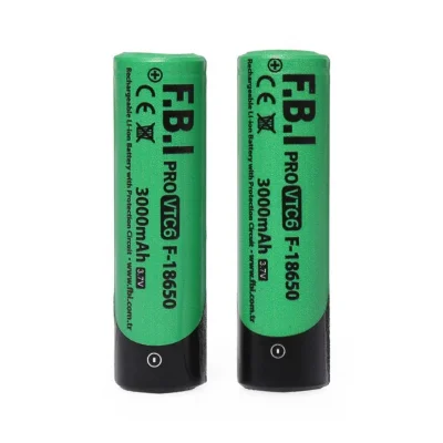 BUĞZ Vtc6 18650 3.7v 3000mah 30a Li-ion Şarjlı Pil + Pil Taşıma Kutusu 2li Set