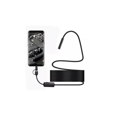 BUĞZ Vtn-02 Endoskop Yılan Video Kamera Led’li 2 Metre 7 Mm Sert Kablo Su Geçirmez