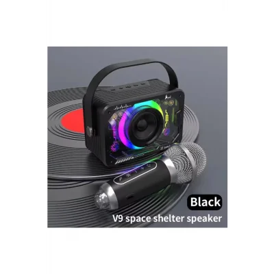 BUĞZ Vtn-82 Taşınabilir Kablosuz Işıklı Bluetooth Hoparlör Ses Değiştirme Özellikli