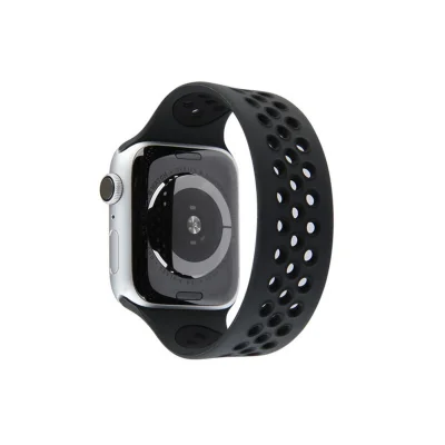 BUĞZ Watch 38mm Ayarlı Delikli Silikon Kordon - Siyah-siyah