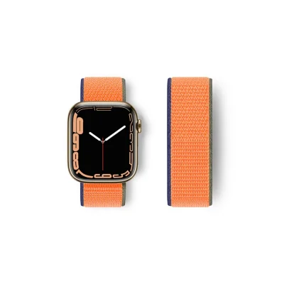 BUĞZ Watch 38mm Hasırlı Cırtcırtlı Kordon - Lacivert-turuncu