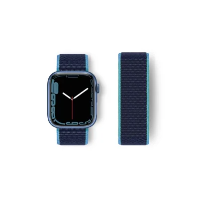 BUĞZ Watch 38mm Hasırlı Cırtcırtlı Kordon - Mavi-lacivert