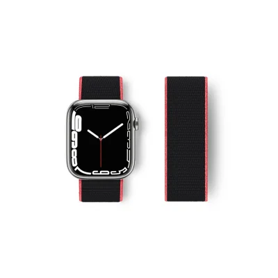 BUĞZ Watch 38mm Hasırlı Cırtcırtlı Kordon - Pembe-siyah