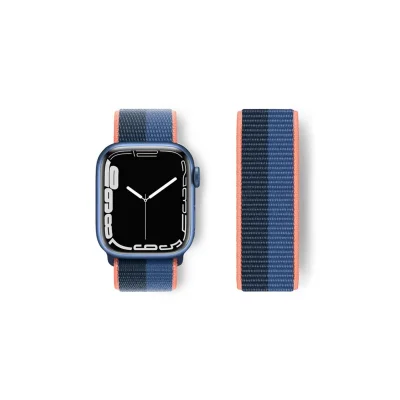 BUĞZ Watch 38mm Hasırlı Cırtcırtlı Kordon - Siyah-mavi