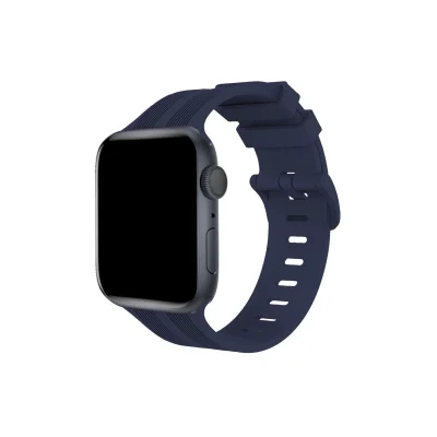 BUĞZ Watch 38mm Kr408 Çizgili Silikon Kordon - Lacivert