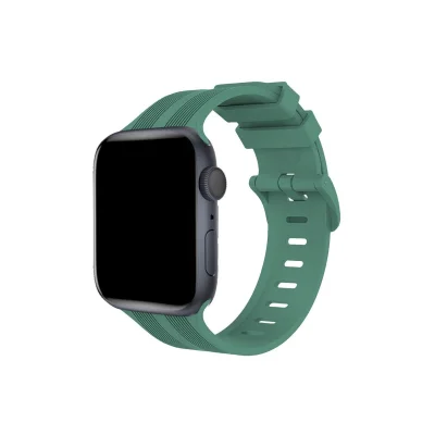 BUĞZ Watch 38mm Kr408 Çizgili Silikon Kordon - Yeşil