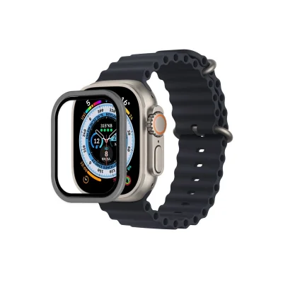 BUĞZ Watch Ultra 49mm Alüminyum Kasa Cam Ekran Koruyucu - Gri