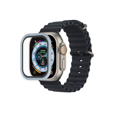 BUĞZ Watch Ultra 49mm Alüminyum Kasa Cam Ekran Koruyucu - Mavi