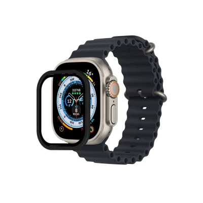 BUĞZ Watch Ultra 49mm Alüminyum Kasa Cam Ekran Koruyucu - Siyah