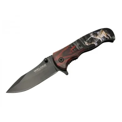  Welder Kurtlu Çakı 20 cm Yarı Otomatik , Kemerlikli