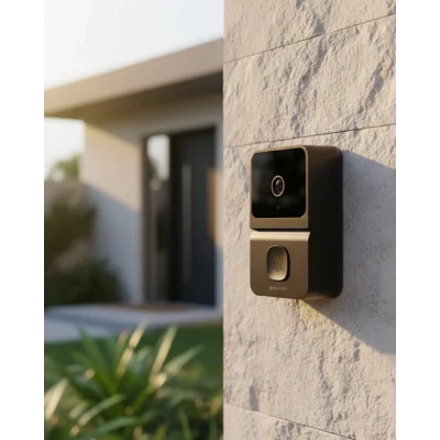 BUĞZ WiFi Akıllı Kapı Zili 85 Derece Geniş Açı Android iOS Uyumlu