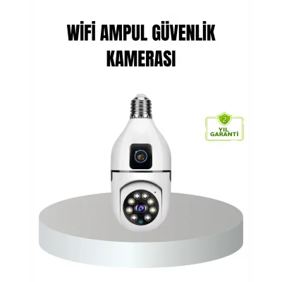 BUĞZ WiFi Ampul Güvenlik Kamerası 1080P Full HD Gece Görüşlü ve Hareket Algılamalı