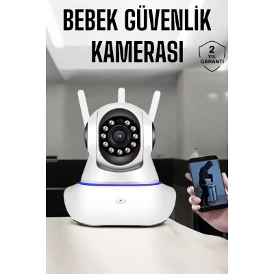  Wifi Kamera Ev Kamerası Gece Görüşlü Kablosuz Bebek Izleme Kamerası